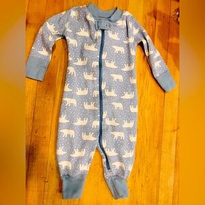 Hanna Andersson 3-6mos organic blue polar bears sleeper